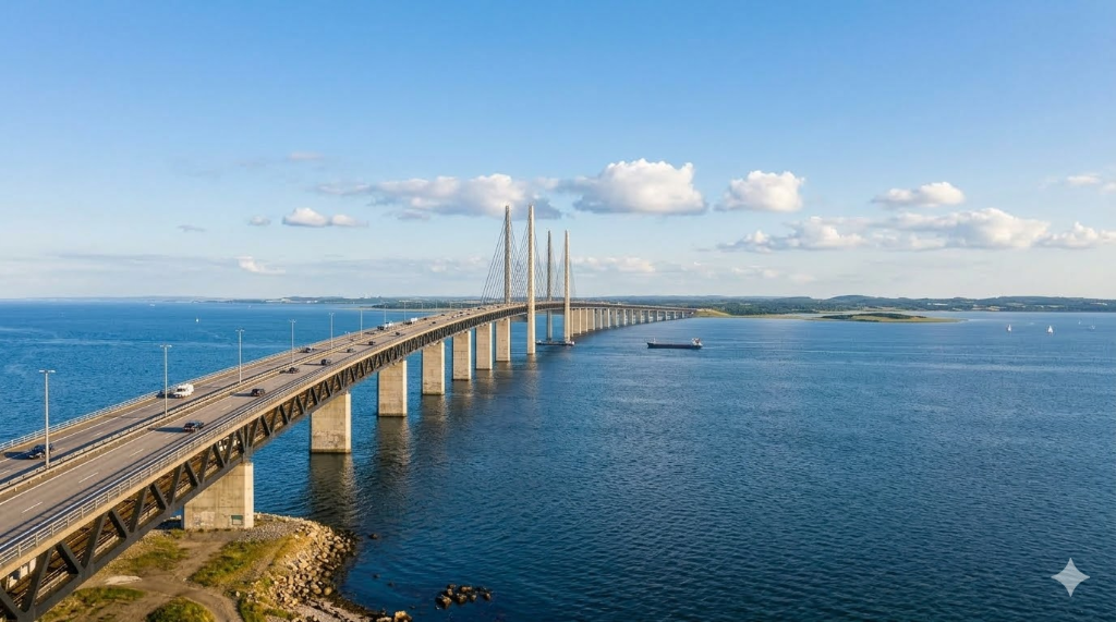 Brücke als Symbol für die Symbiose von Mensch und KI